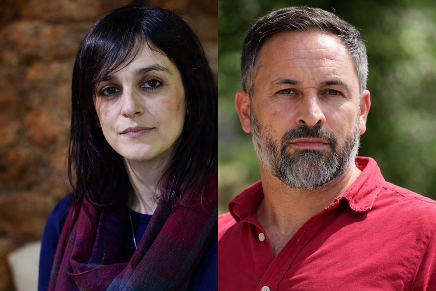 Silvia Orriols y Santiago Abascal en una imagen conjunta que compara Aliança Catalana i Vox