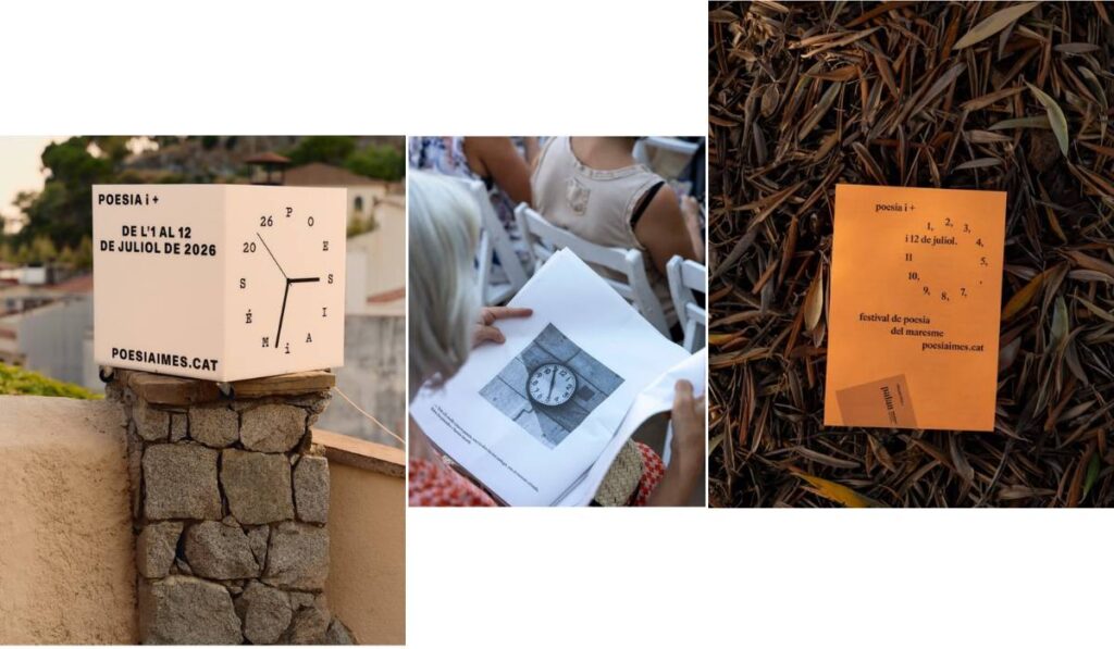 POESIA i +: Onze dies que es fan curtsTanta és la descàrrega poètica per metre quadrat a Caldetes que, fa anys, va voler expandir-se als municipis veïns, com Teià, Arenys de Mar, Sant Pol de Mar, Vilassar de Mar, Dosrius, Mataró i Alella. Això empeny els incondicionals a un dolç pelegrinatge de quasi dues setmanes de durada per teatres i centres culturals, cases